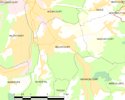 Map commune FR insee code 25539